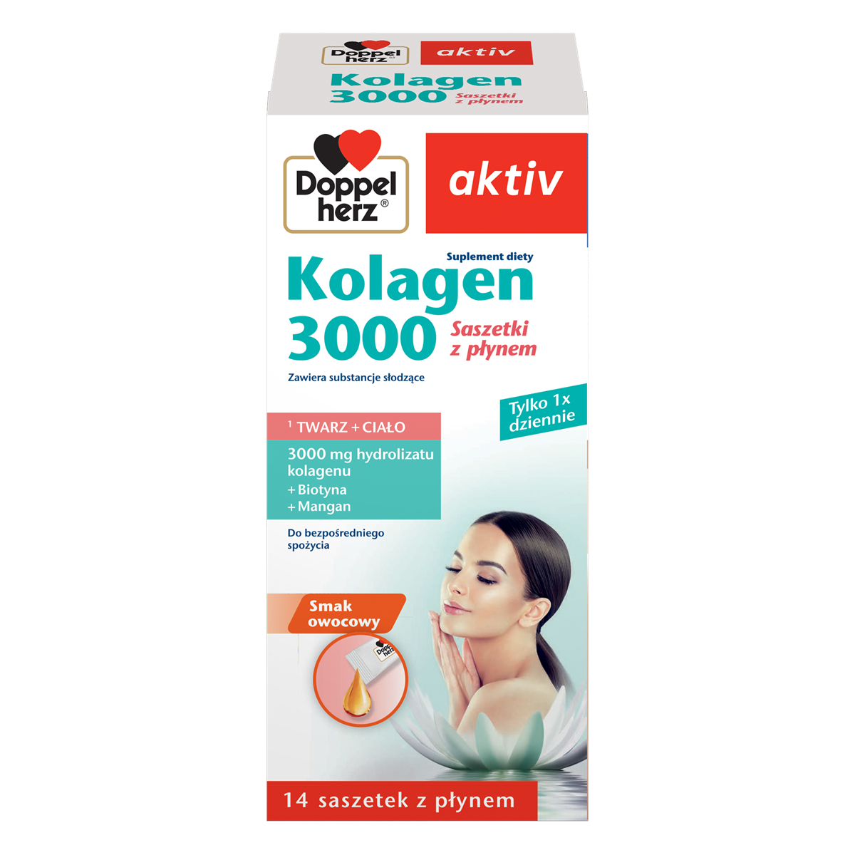 Doppelherz® aktiv Kolagen 3000 Saszetki z płynem, 14 saszetek