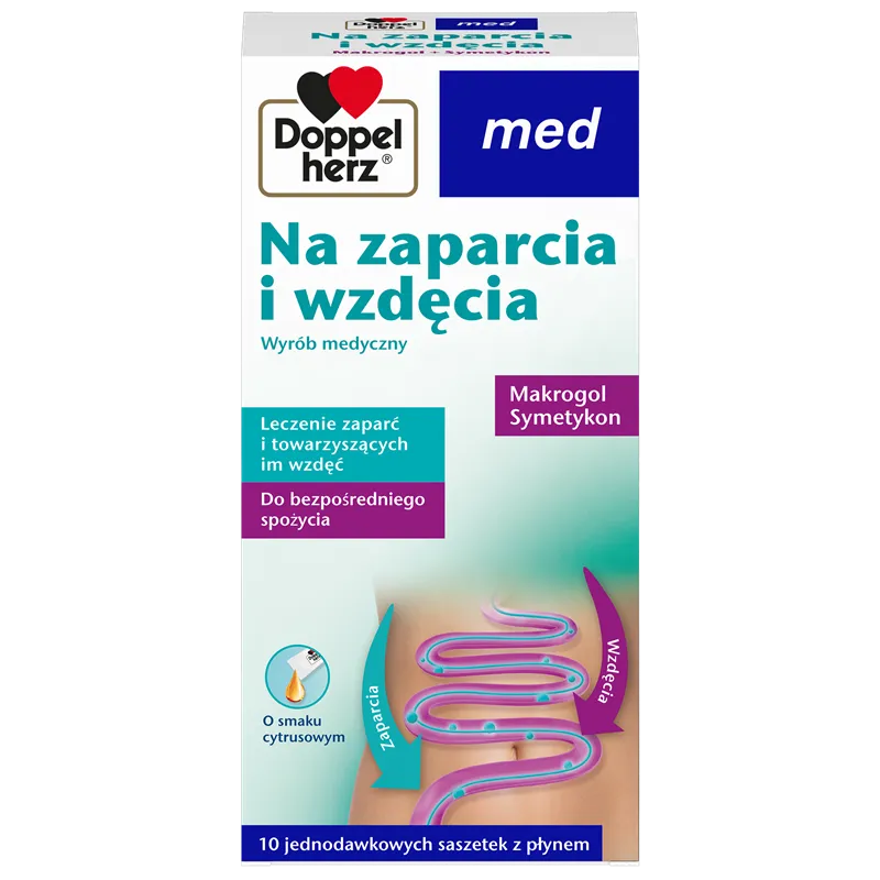 Doppelherz® med Na zaparcia i wzdęcia, 10 saszetek