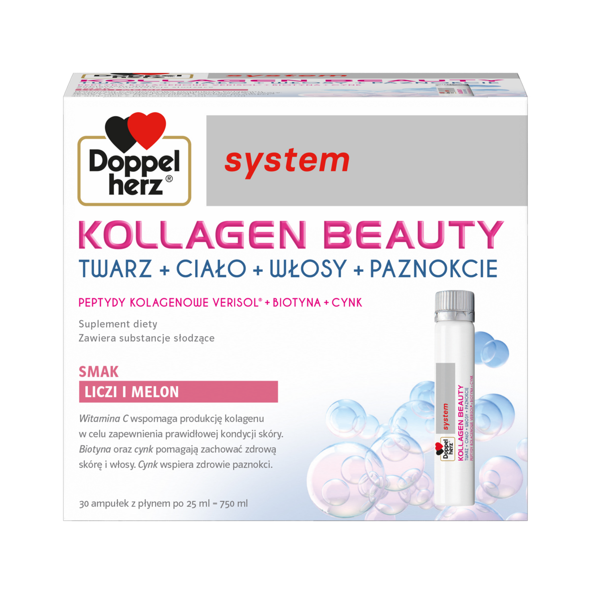 Doppelherz® system KOLLAGEN BEAUTY, 30 ampułek po 25ml