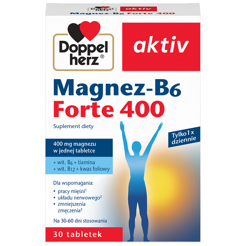 Doppelherz® aktiv Magnez-B6 FORTE 400, 30 tabletek