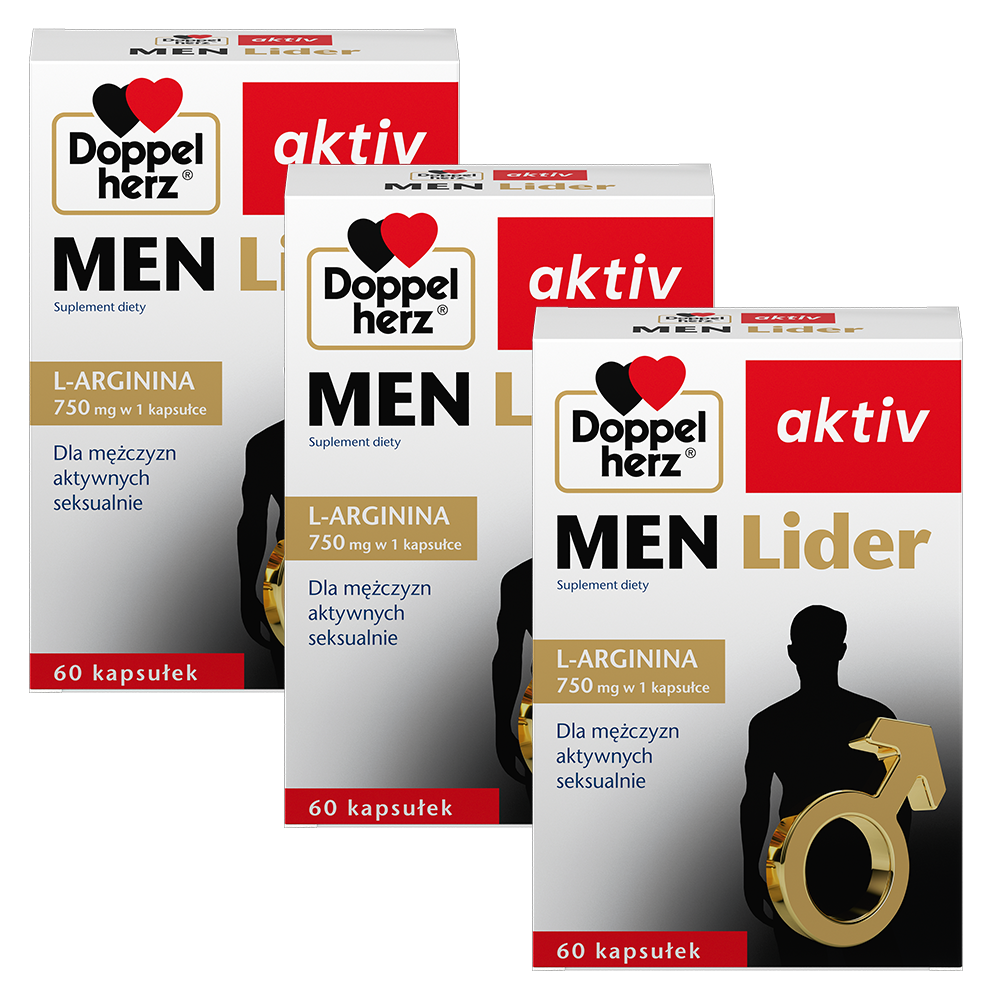 3x Doppelherz® aktiv MEN Lider, 3x60 kapsułek ZESTAW