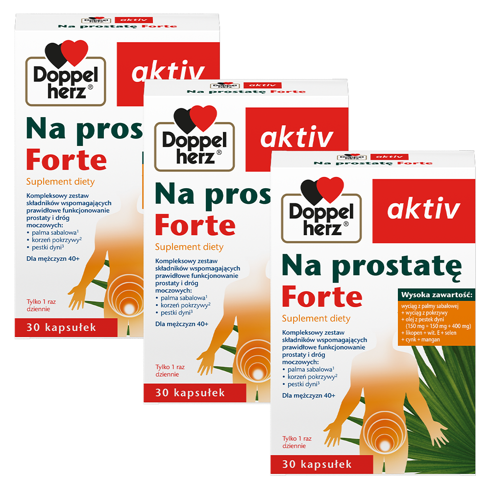 3x Doppelherz® aktiv Na prostatę FORTE, 3x30 kapsułek ZESTAW